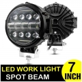 7" Round Led Pods Driving Light 100w Offroad Led Work Light Bar White Drl Light Flood Spot Suv Atv Tractor Truck Led Light