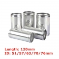 Aluminum Hose Tube 51mm/57mm/63mm/70mm/76mm Turbo Intercooler Engine Air Intake Pipe Adapter Joiner Connector Length 120mm - Sup