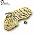 Gold Colour 25H Chain 144 Links with 1pc Spare Master Link For 2 Stroke 47cc 49cc Engine Mini Moto Dirt ATV Pocket Bike Go Kart|