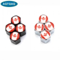 4 Pcs/Set Car Styling Zinc Alloy Canada flag Style Car Tire Valve Caps Wheel Tires Tire Stem Air Cap Airtight Covers|Valve Stems