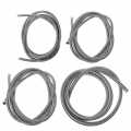 1/3m An4 An6 An8 An10 Stainless Steel Braided Brake Gas Oil Fuel Line Hose Silver/ Black Color New - Hoses & Clamps - Office