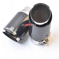 1PC Car Exhaust Tail Pipe Glossy Carbon Fiber Stainless Steel Straight Flange Muffler Tip|Mufflers| - ebikpro.com