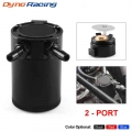 Universal Oil Catch Can Compact Baffled 2-port Aluminum Reservoir Oil Catch Tank Fuel Tank Parts Two Hole Breathable Kettle - Fu