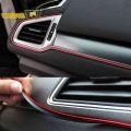 5M Red Car Interior Moulding Trims Line Strips Car Styling Door Dashboard Air Outlet Decorative Sticker Auto Accessories|Interio