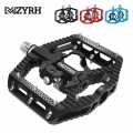 Mzyrh Spd Pedals Bicycle Pedal Non-slip Mtb Pedals Aluminum Alloy Flat Platform Applicable Waterproof Cycling Accessories - Bicy