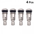 4pcs Snap In Valve Stem Stainless Steel Tire Valve Stems Vehicle Tires Valves Tyre Stem Air Valve Caps Нипель Автомобильный - Va