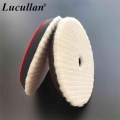 Lucullan 150mm 180mm Japanese Style Medium Wool Polishing Sponge Sheepskin Short Hair Auto Detailing Grid Polishing Pads|Sponges