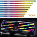 10Pcs Universal Car Air Conditioner Outlet Decorative 20cm U Shape Moulding Trim Strips Decor Car Styling Accessories|Interior M