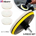 5PCS Car Polish Pad 3/4/5/6/7 Inch Suitable for Soft Hair Waxing Machine Polisher Machine Car Body Polishing Discs Cleaning Tool