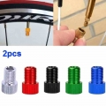 Aluminum Alloy Bike Valve Adapter for Presta Cap Convert to Schrader Cap Bicycle Air Nozzle Tube Cycling Accessories|Protective