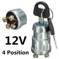 Universal Car Boat 12V 4 Position Ignition Starter Switch with 2 Keys for Petrol Engine Farm Machines Harvesters Supplies|Sensor