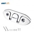 120mm Stainless Steel 316 Boat Flip Up Folding Pull Up Cleat Dock Deck marine hardware Line Rope mooring Cleat Accessories|Marin