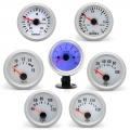 2" 52mm 12V car meter water temp/oil temp/oil pressure/Boost/voltage/Tachometer Rpm Gauge White shell blue background White