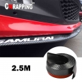 Car Front Bumper Lip Carbon Fiber Rubber Universal Protector Bumper Lip Strip Spoiler Side Skirt Rubber Anti Scratch Protector|