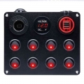 5 Gang 8 Gang Button Rocker Toggle Switch Panel Usb Control For Car Truck Marine Boat Rv Atv Utv Camper Caravan Circuit Breaker