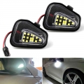 2pcs For Vw Passat B7 Cc Scirocco Jetta Mk6 Eos Beetle R Led Side Rearview Mirror Floor Ground Lamp Puddle Welcome Light - Signa