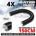 4x 42mm Car Heater Ducting Pipe 82 150cm Air Parking Heater Hose Tube Air Diesel Heater Ducting Aluminum Foil|Heater Parts| -