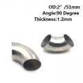 2 /51mm New Stainless Steel 90 Degree Exhaust Weld Bend Elbow Pipe Fitting Kit|Mufflers| - ebikpro.com