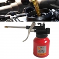 250ml Oil Can Oiler Lubrication Metal Plastic Machine Pot Extended Hose High Pressure Pump Grease Guns Car Repair Tool|Grease Gu