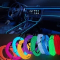 Niscarda 1M/3M/5M Car Interior Ambient LED Strip Light Decoration Garland Wire RopeTube Line Flexible Neon Lamp With USB Drive|