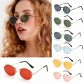 Fashion Small Metal Frame Oval Women Sunglasses Retro Men's Shades Sun Glasses Unisex Summer Vintage UV400 Eyewear|Motorcycl