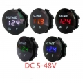 DC 5V 48V Digital Voltage Meter Car Motorcycle Voltmeter Voltage Tester for Car Auto Motorcycle ATV Boat 12V 24V 36V Waterproof|