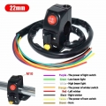 7/8" DC 12V Headlights/Turn Signal Lights/Horn 3 in 1 Universal Auto ON OFF Switch Motorcycle Scooter Dirt ATV Handlebar Sw