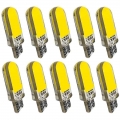 10pcs T10 W5w Silicone Case 12 Chips Cob Led Car Wedge Interior Dome Reading Light Wy5w 501 Auto Parking Bulbs Turn Side Lamps -