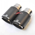 1PC Car Straight Flange Matt Carbon Sandblasting Exhaust Pipe Stainless Steel Muffler Tip With Remus Logo|Mufflers| - Officem