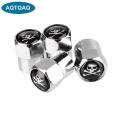 4pcs/set Classic Skull Chrome Car Wheel Tire Valve Stem Cap For Car/motorcycle,air Leakproof And Protection Your Valv - Valve St