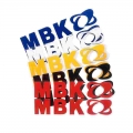 2pcs/set Motorcycle Refit Sticker Personalized Motorcycle Mbk Logo Decorative Reflective Decals For Mbk Motorcycle - Decals &