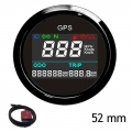 Digital 52mm Gps Speedometer Odometer 316 Stainless Steel Adjustable Speed Gauge 0~999 Mph Knots Km/h For Car Motorcycle Boat -