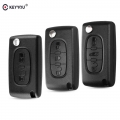 KEYYOU Remote Key Case For Peugeot 207 307 308 407 607 807 For Citroen C2 C3 C4 C5 C6 Flip Folding Car Key shell 2/3/4 Buttons|