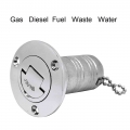 316 Stainless Steel Marine Boat Deck Fuel Filler Caps Gas Diesel Fuel Waste Water 38mm 50mm Fill Caps Yacht Hardware Accessories