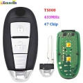 2 Button Smart Keyless Remote Key Fob For Suzuki Sx4 5-cross Vitara Swift 433mhz With Id47 Chip Uncut - Car Key - ebikpro.c