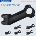 Toseek Carbon Fiber Mtb Stem 6/10/17/25/35 Degree Bike Stem Ultralight Stem 60/70/80/90/100mm Mtb Power Bicycle Power Part - Bic