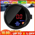 2inch 52mm 0 10 Bar Oil Pressure Gauge Digital LED Display Black Face Car Meter with Sensor Oil Press Fuel Volts Gauge|Oil Press