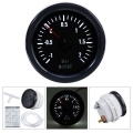 Mechanical Turbo Boost Pressure Gauge -1 ~ +2 Bar 2" 52mm White Led Display Black Bezel 12v Universal Boost Pointer Meter -