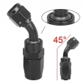 free ship AN6 FKM Fuel Swivel Hose Anoized Aluminum Straight Elbow 0 45 90 120 Degree Hose End Oil Fuel Reusable Fitting Black|F