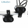 LMoDri 12V Motorcycle ATV Handlebar Dual Button Switch 7/8" Motorbike Refit Headlight Hazard Brake Fog Light Switches 2 Cho