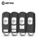 Keyyou 2/3/4 Buttons For Mazda X-5 Summit Axela Atenza M3 M6 Cx-5 Auto Remote Key With Uncut Blade Smart Remote Key Shell Case -