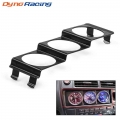 Universal 52mm Tripe 3 Gauge Meter Radio Din In Dash Panel Pod Black 2inch Bx102259-bk - Gauge Trim - ebikpro.com