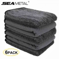 6pcs Microfiber Towels Car Washing Towel Microfiber 600gsm Auto Extra Soft Rag Car Care Cleaning Drying Cloth Professional Grade