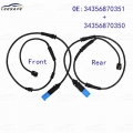 Front + Rear Axle Brake Pad Wear Sensor for BMW X3 X4 G01 G02 Brake Pad Alarm Line 34356870351 + 34356870350 Car Accessories|Bra