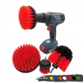 2/3.5/4/5'' Red Electric Cleaning Brush Automobile Rim Brush Car Polisher Bathroom Cleaning Kit with Kitchen Cleaning To