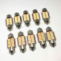 10pcs Festoon 31mm 36mm 39mm 42mm Led Bulb C5w Super Bright 4014 Smd Canbus Car Styling Light Auto Interior Doom Lamp 12v - Sign