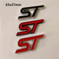 1x Metal Styling Red Blue Black St Chrome Car Emblem Badge Auto Decal 3d Sticker Emblem For New 2019-2021 Ford Focus St Mondeo