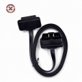 100cm 60cm Flat Thin As Noodle Obd2 Obdii Obd 16pin Elm327 Male To Female Elbow Extension Cable Diagnostic Scanner Connector - D