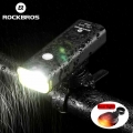 ROCKBROS Rechargeable Bicycle Light Cycling Riding Flashlight Waterproof Bike Headlight MTB Bicycle Front Lamp Bike Accessories