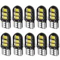 10PCS T10 W5W 6 SMD LED Silica Gel Waterproof Wedge Light 194 2825 WY5W Silicone Shell Car Reading Dome Lamp Auto Parking Bulb|c